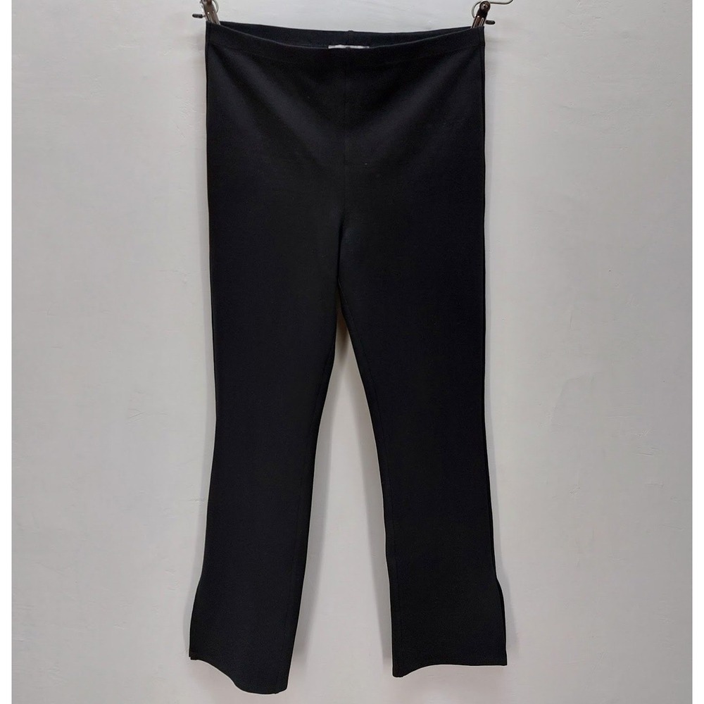 Modern Citizen Ponte Knit Pants Women's Large Black Side Slit Flare Office Core